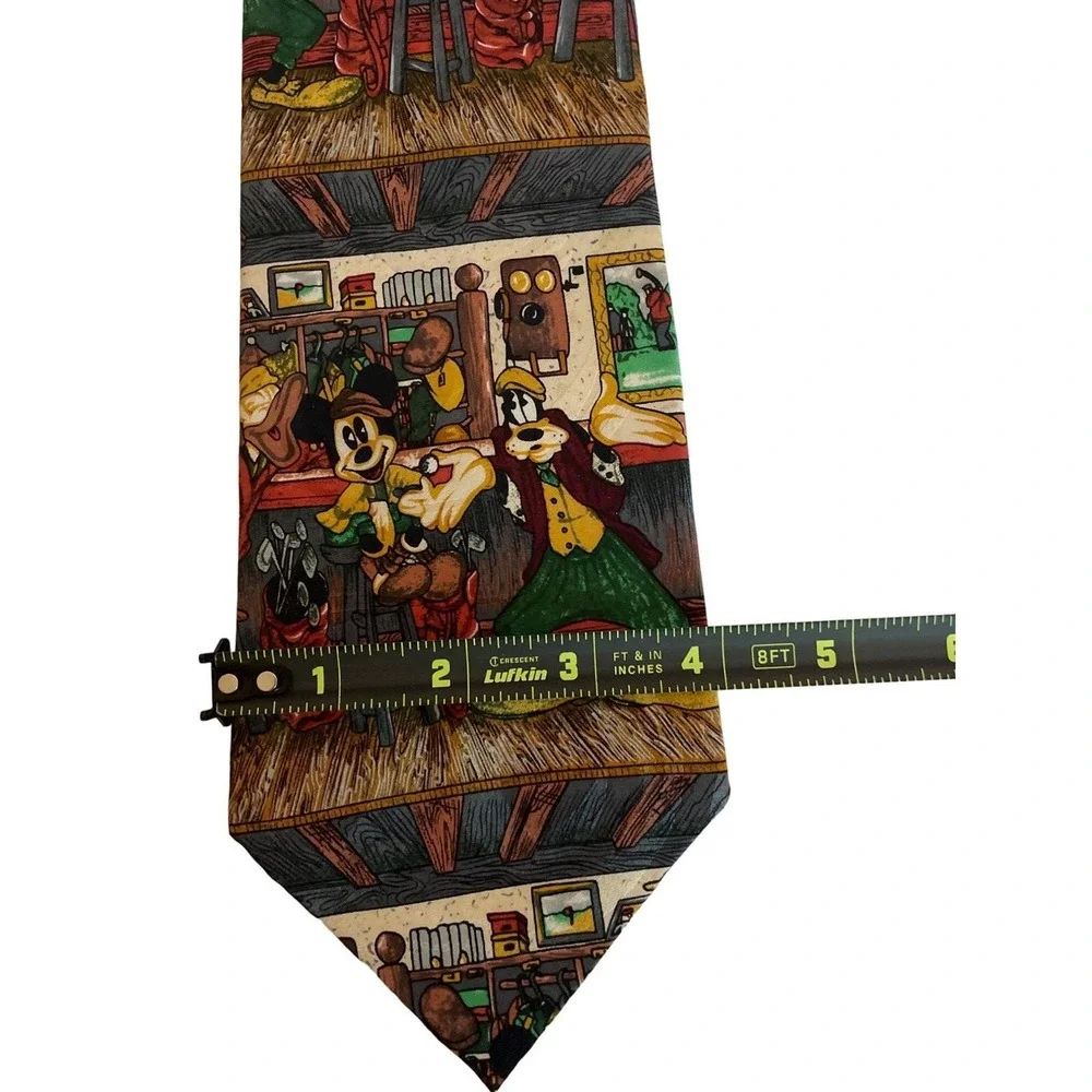 Vtg‎ Tie Golf Country Club Cartoon Mickie & CO. Mickie Mouse Goofy Donald Duck